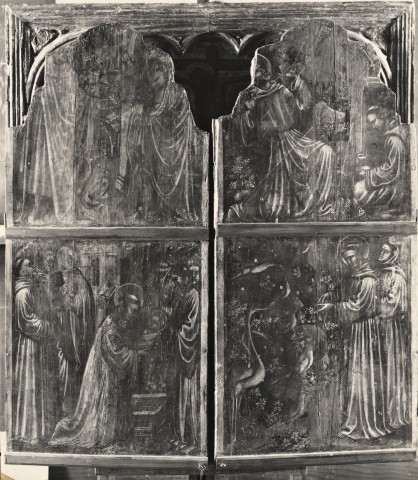 Anonimo — Zanino di Pietro - sec. XV - trittico di Rieti — insieme, trittico chiuso